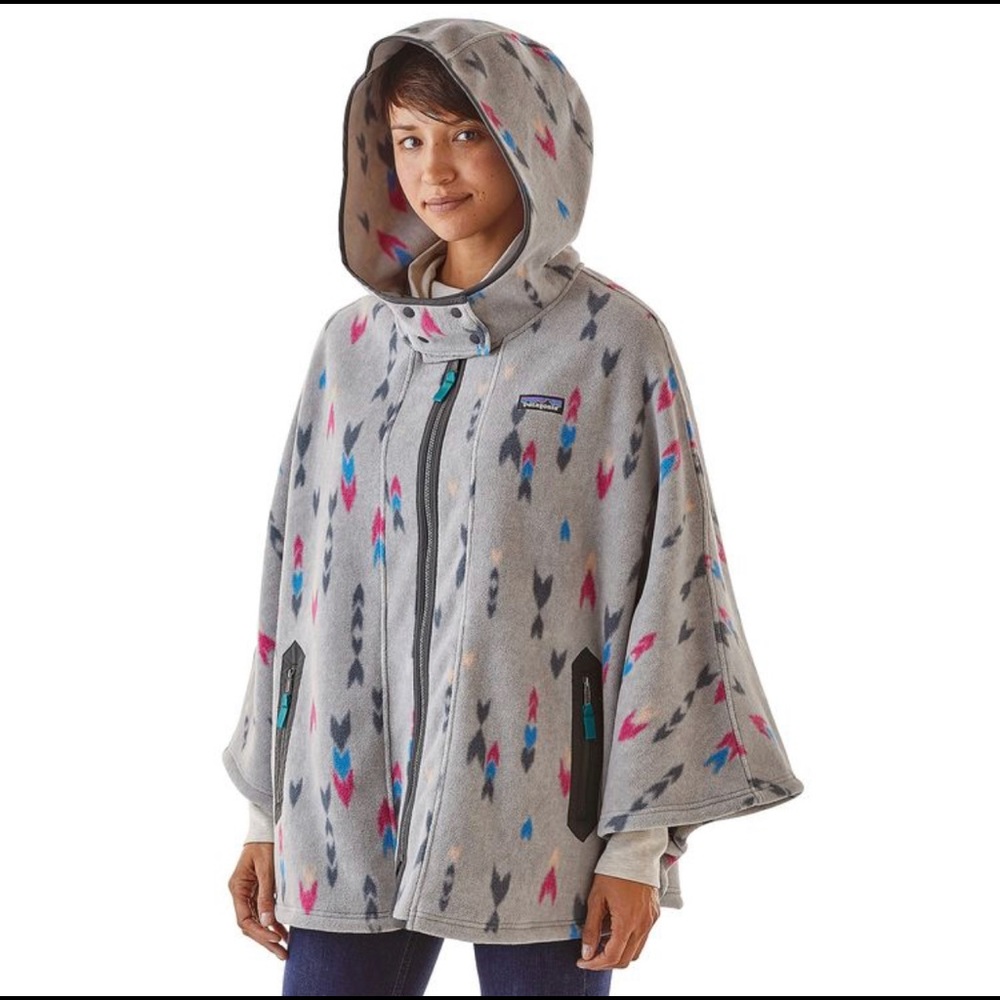 Patagonia fleece poncho
